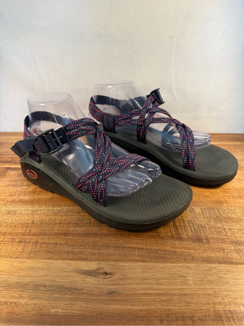 Chaco Z/Cloud X Cushioned Footbed Sandals Blue/Pink Size 9